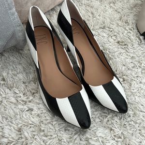White and black heels!